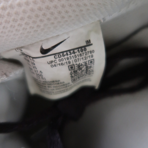 Nike Shoes Womens 8 Sneakers Court Vision Low Basketball Trainers Leather White - Picture 12 of 12